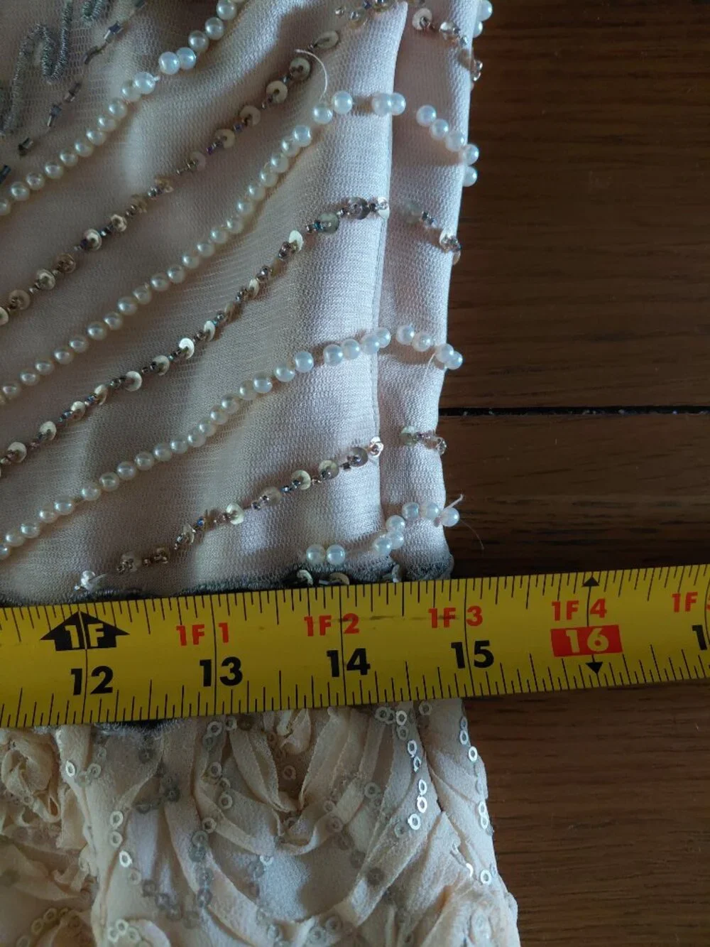 Vintage Sue Wong Nocturne Beaded Sequin Dress Gown Cream Party Cocktail - Picture 6 of 12